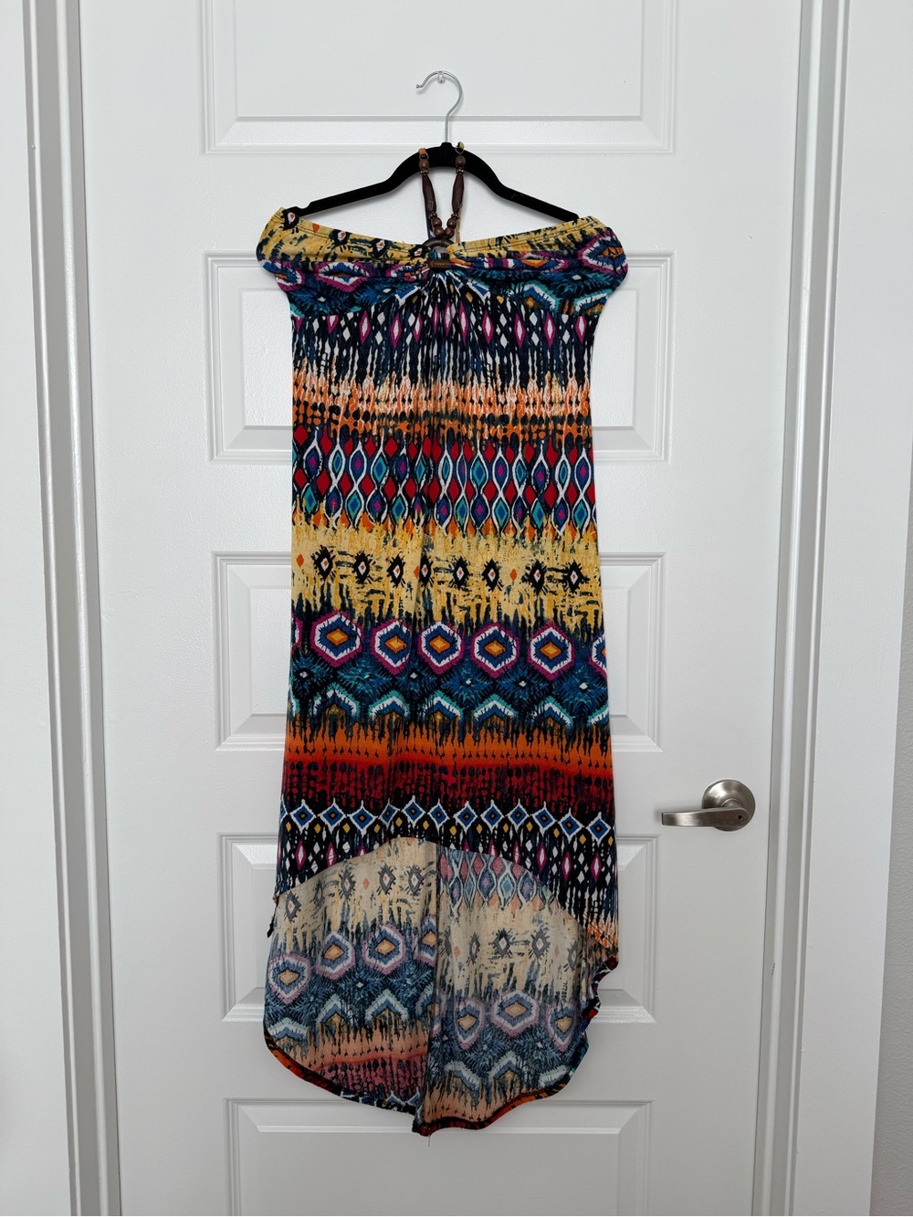 Copper Key Tie Dye Aztec colors Maxi Dress